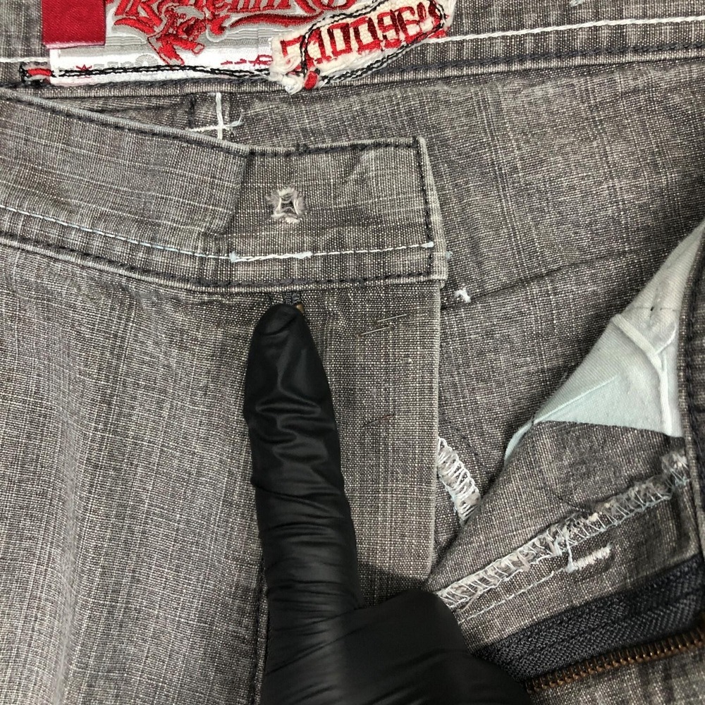 Akademiks Jeans Mens 36 Gray Straight Leg Relaxed Fit Baggy Denim Pants Everyday - Picture 4 of 15